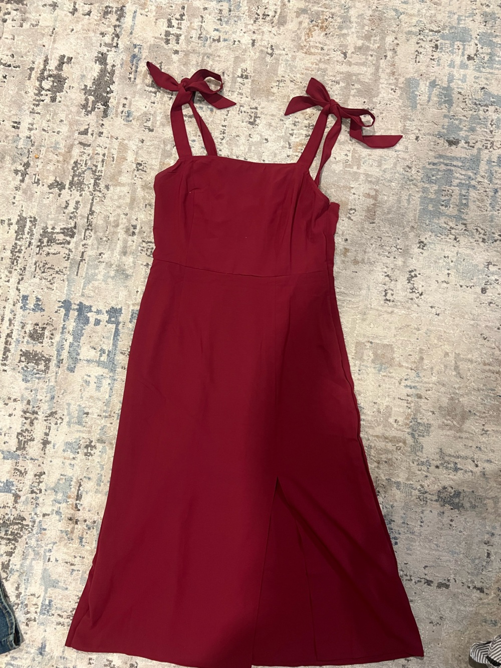 Sleeveless Burgundy Women's Dress